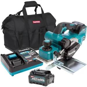 Makita KP001GZ 40V 82mm Brushless Planer With 1 x 2.5Ah Battery. Charger & Bag