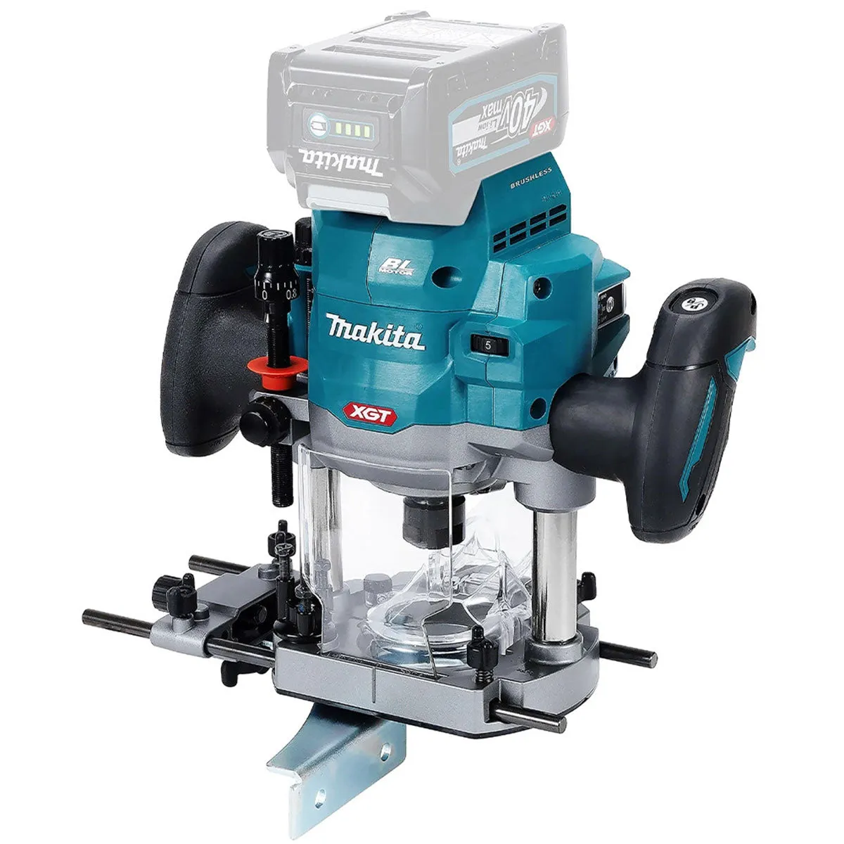Makita RP001GZ02 40V XGT Brushless 1/2 Router with 12 Piece Cutter Set & Case