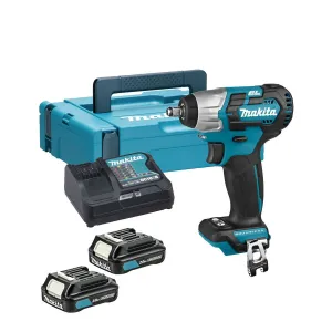Makita TW160DSAJ 12V max CXT Impact Wrench With 2 x 2.0Ah Batteries. Charger & Case
