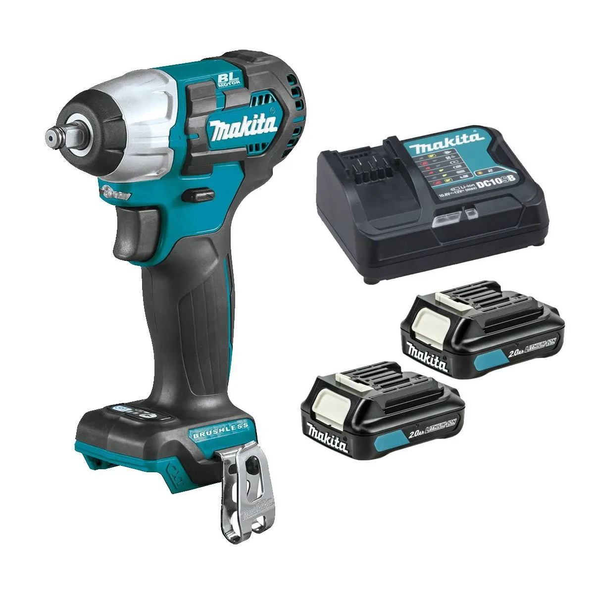 Makita TW161DSAJ 12V max CXT Impact Wrench With 2 x 2.0Ah Batteries. Charger & Case