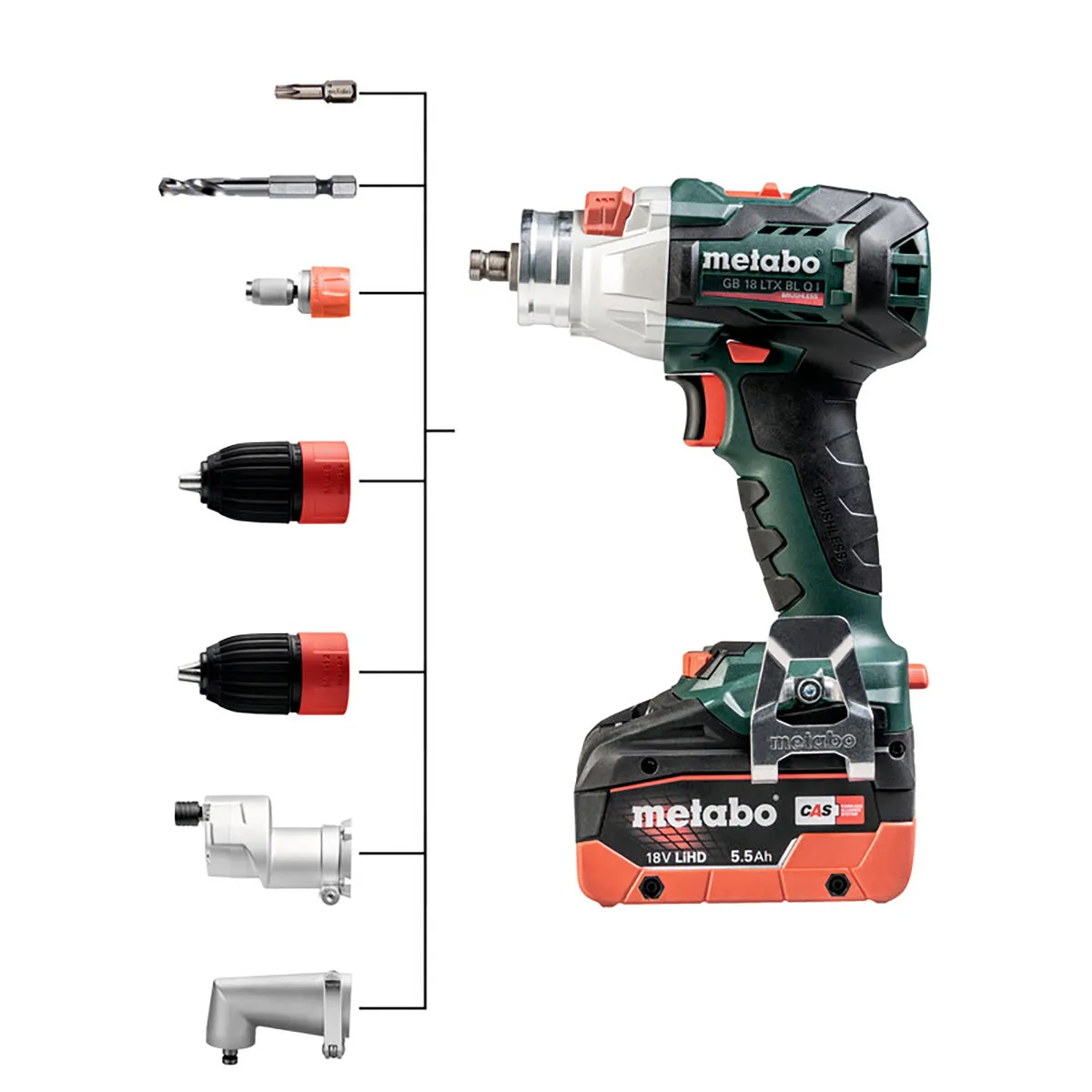 Metabo GB 18 LTX BL Q I 18V Brushless Tapper with 1 x 4.0Ah Battery Charger & Metabox