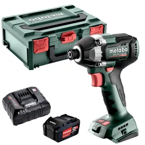 Metabo SSD 18 LT 200 BL 18V Brushless 1/4 Impact Driver with 1 x 5.2Ah Battery Charger & Metabox