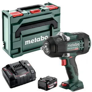 Metabo SSW 18 LTX 1450 BL 18V 1/2 Impact Wrench Body with 1 x 5.2Ah Battery Charger & Metabox