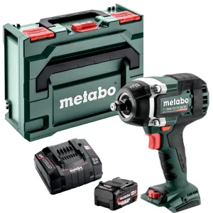 Metabo SSW 18 LTX 800 BL 18V Brushless 1/2 Impact Wrench with 1 x 4.0Ah Battery Charger & Metabox