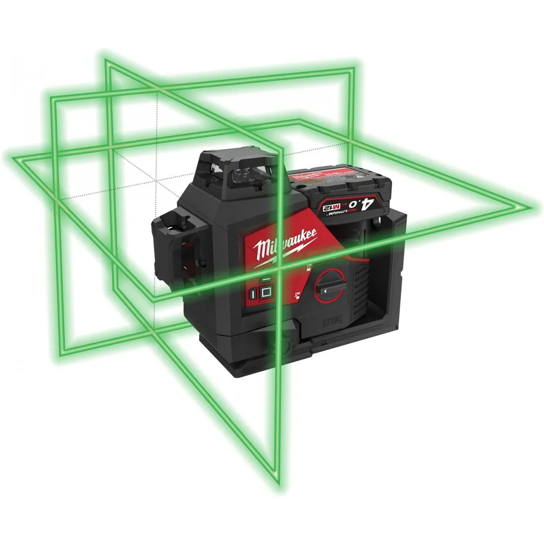 Milwaukee M123PL-0C 12V 360 3-Plane Green Laser with Case 4933478103
