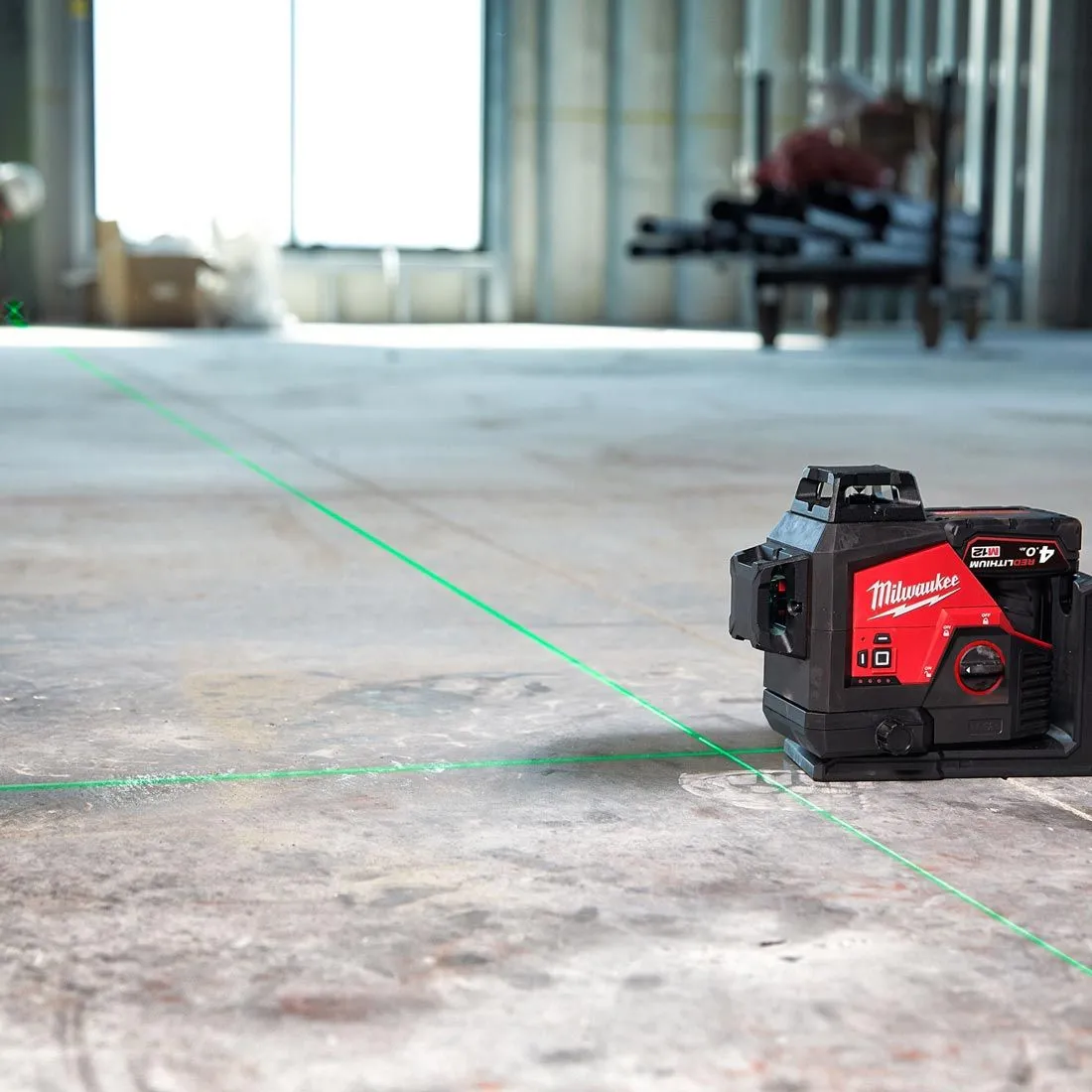 Milwaukee M123PL-0C 12V 360 3-Plane Green Laser with Case 4933478103