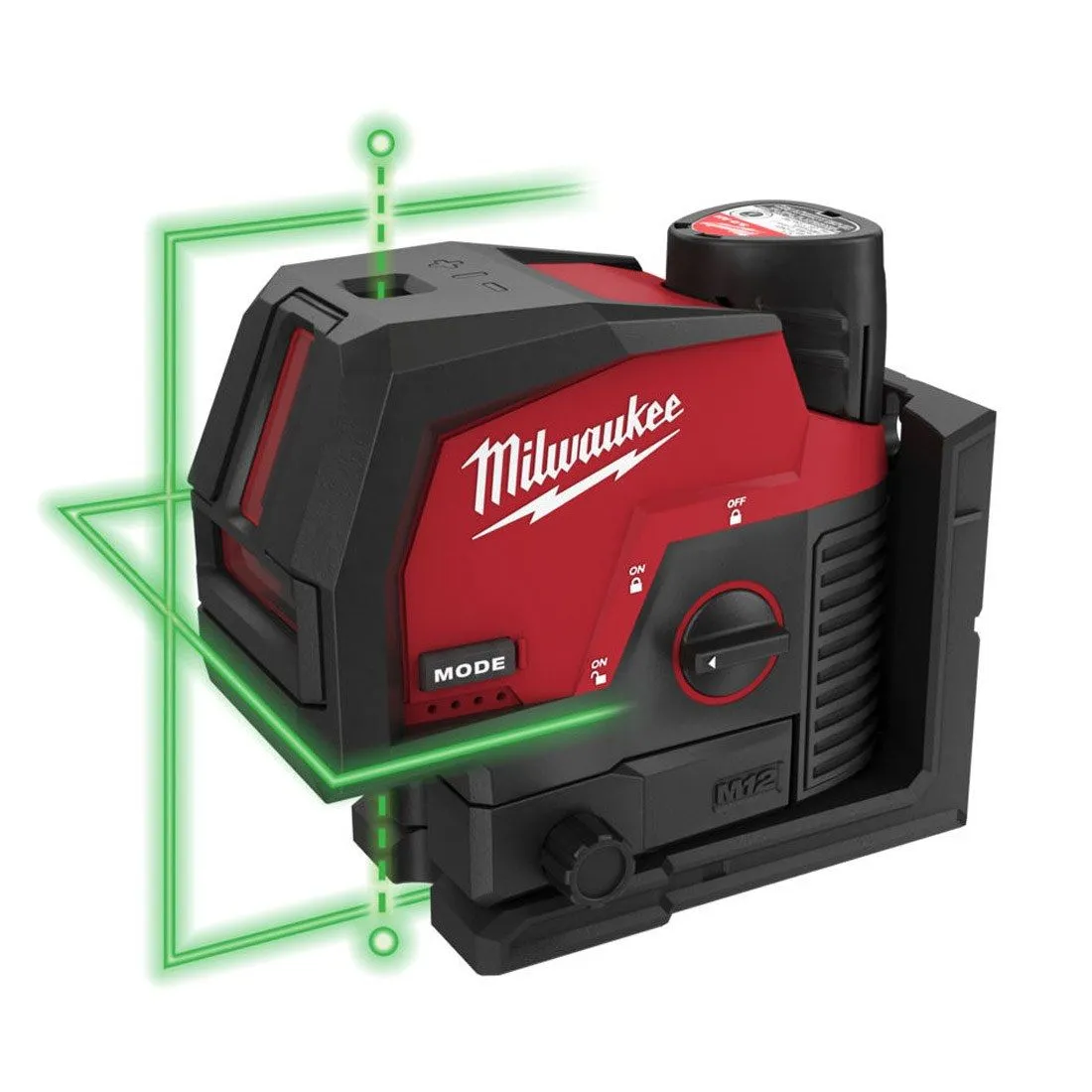 Milwaukee M12CLLP-0 12V Green Cross Line 2 Plane Laser 360 Case with 1 x 2.0Ah Battery & Charger