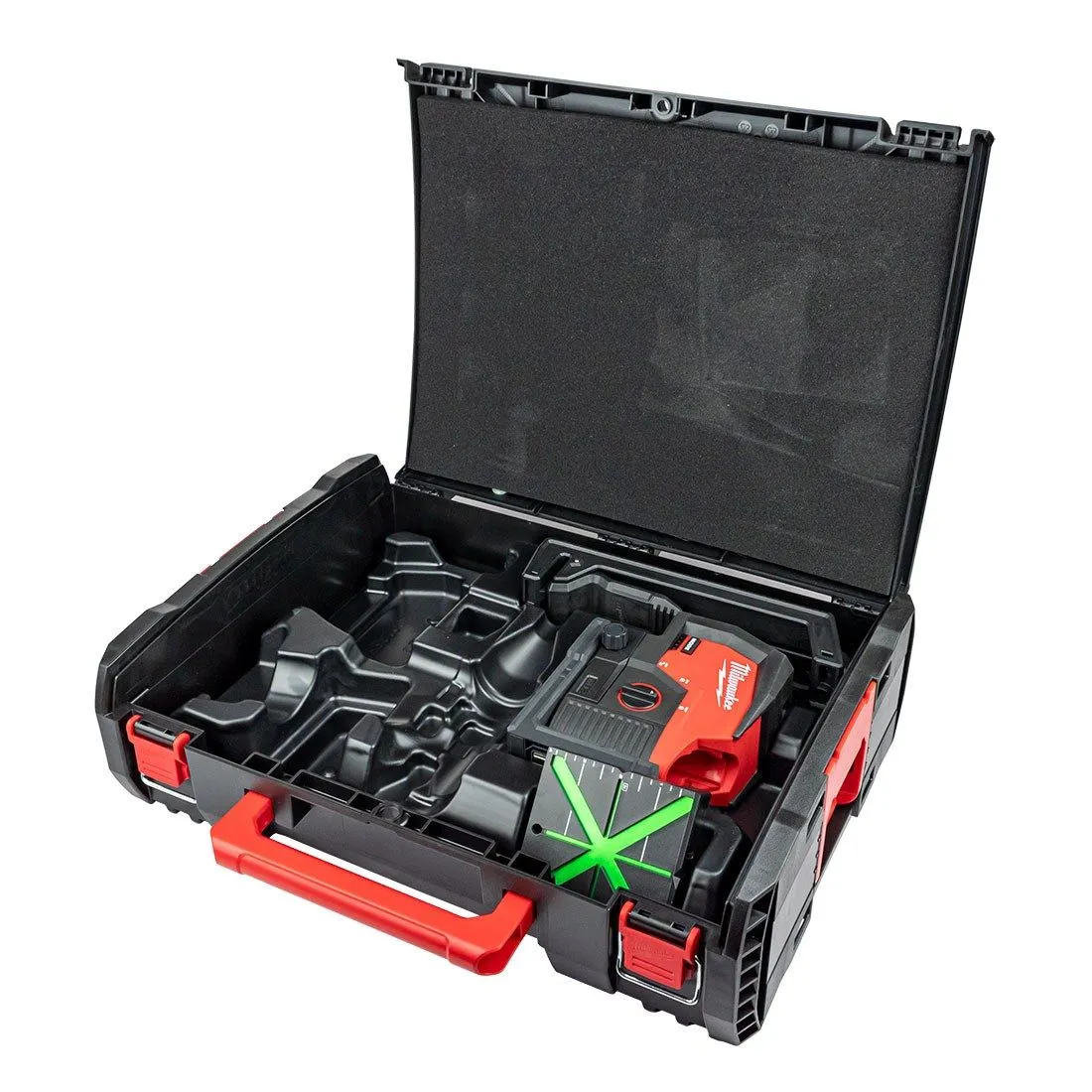 Milwaukee M12CLLP-0 12V Green Cross Line 2 Plane Laser 360 Case with 1 x 2.0Ah Battery & Charger