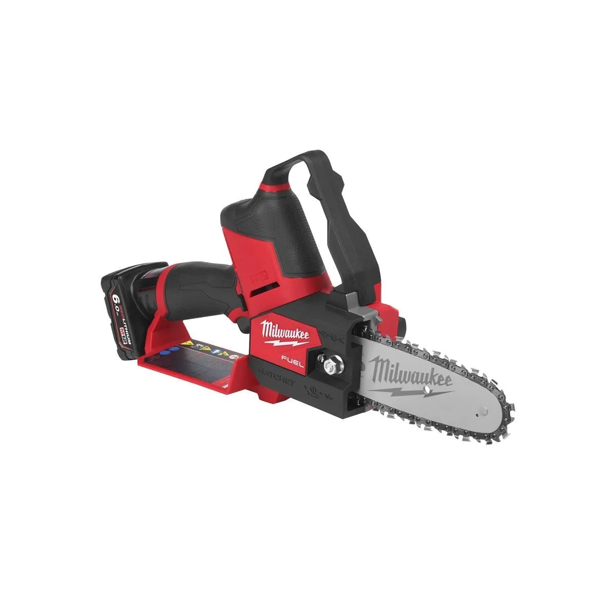 Milwaukee M12FHS-602X 12V 6 FUEL Brushless Hatchet Pruning Saw with 2 x 6.0Ah Batteries. Charger & Tool Bag