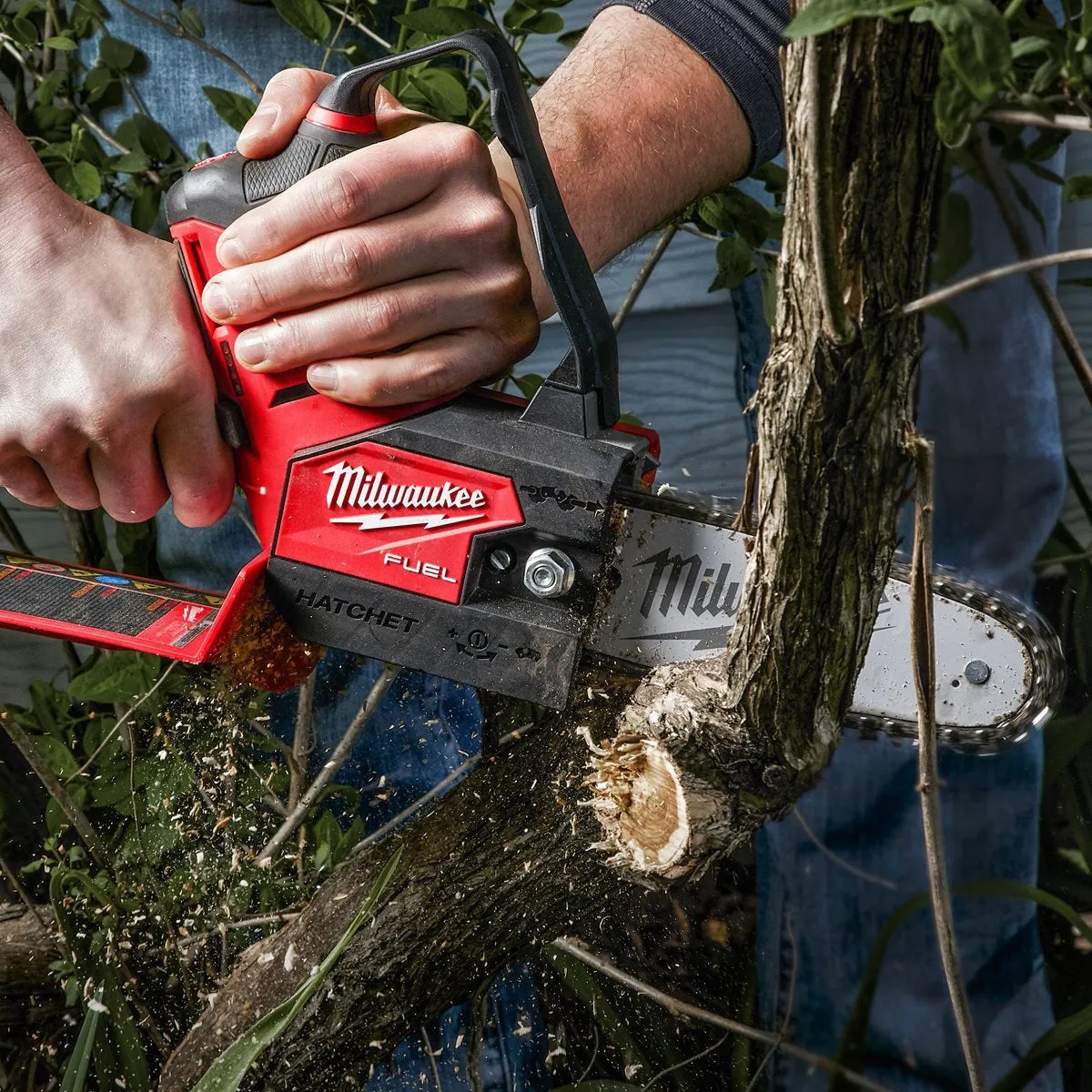 Milwaukee M12FHS-602X 12V 6 FUEL Brushless Hatchet Pruning Saw with 2 x 6.0Ah Batteries. Charger & Tool Bag