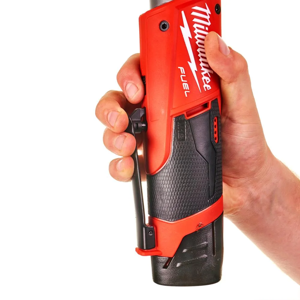 Milwaukee M12FIR12-0 12V Impact Ratchet FUEL Sub-Compact 1/2 with 1 x 2.0Ah Battery Charger & Bag