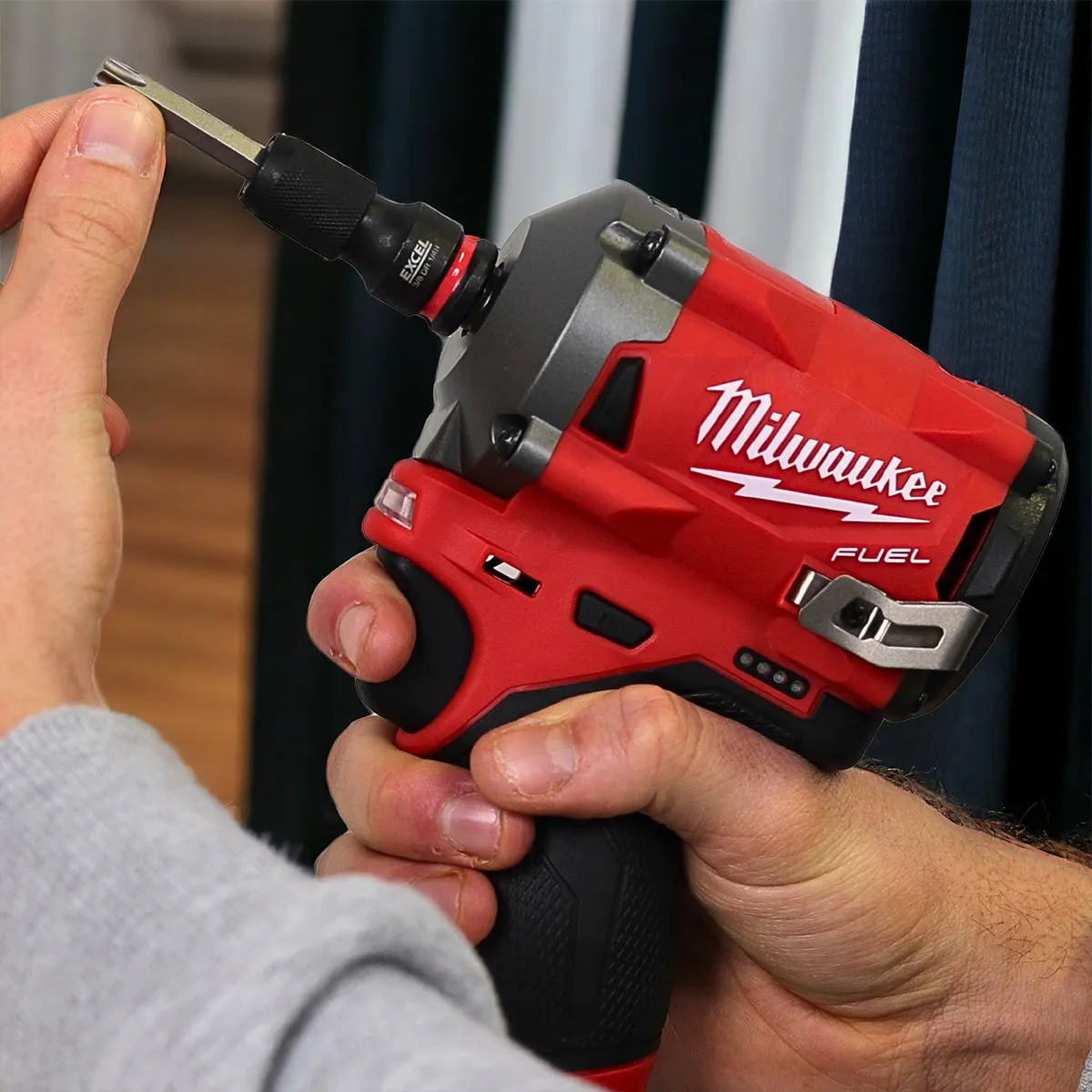 Milwaukee M12FIR38LR-0 12V FUEL Brushless Long Reach 3/8 Ratchet with Socket Adapter