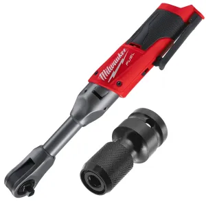 Milwaukee M12FIR38LR-0 12V FUEL Brushless Long Reach 3/8 Ratchet with Socket Adapter