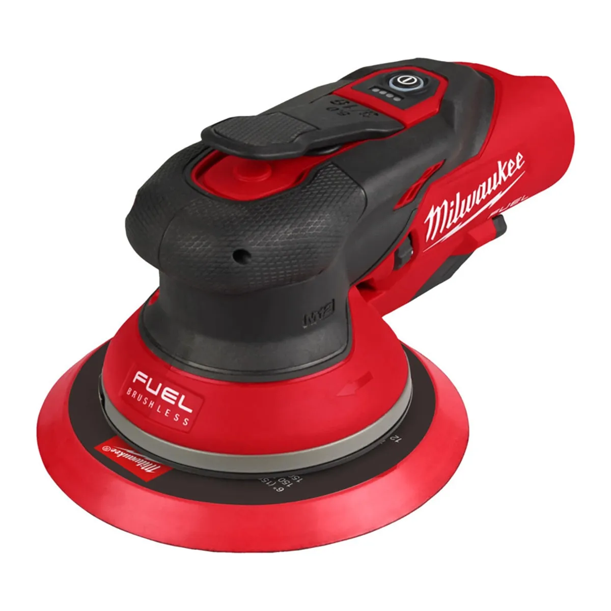 Milwaukee M12FROS5-0 12V FUEL Brushless 150mm Random Orbit Sander with 1 x 2.0Ah Battery Charger & Bag