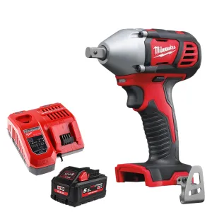 Milwaukee M18BIW12-0 18V Compact 1/2 Impact Wrench with 1 x 5.5Ah Battery & Charger