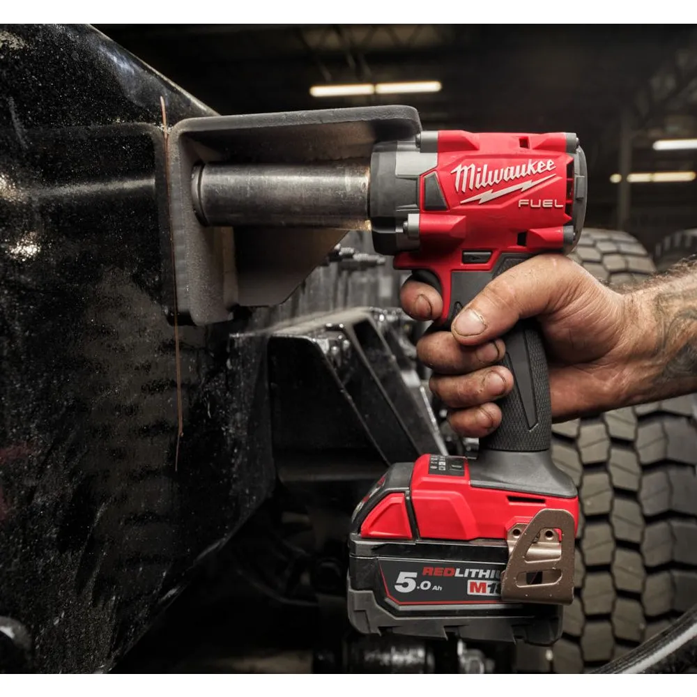 Milwaukee M18FIW2F38-502X 18V FUEL Friction Ring Impact Wrench 3/8 with 2 x 5.0AH Batteries & Charger in Case 4933478652