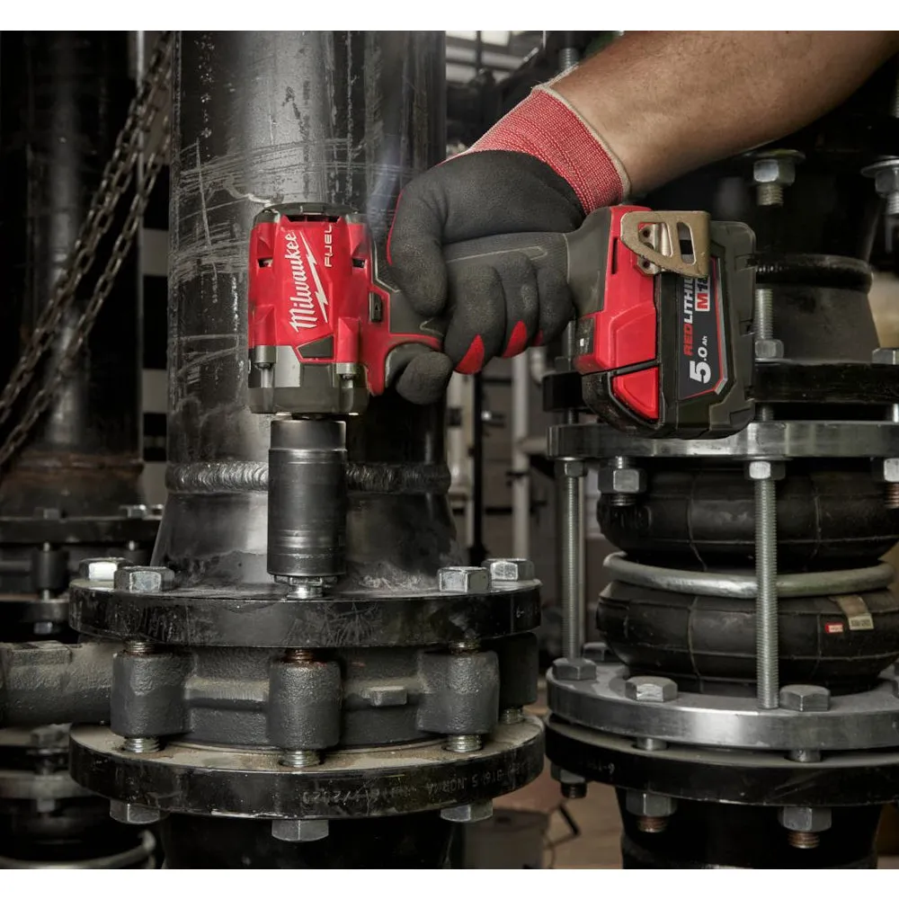 Milwaukee M18FIW2F38-502X 18V FUEL Friction Ring Impact Wrench 3/8 with 2 x 5.0AH Batteries & Charger in Case 4933478652