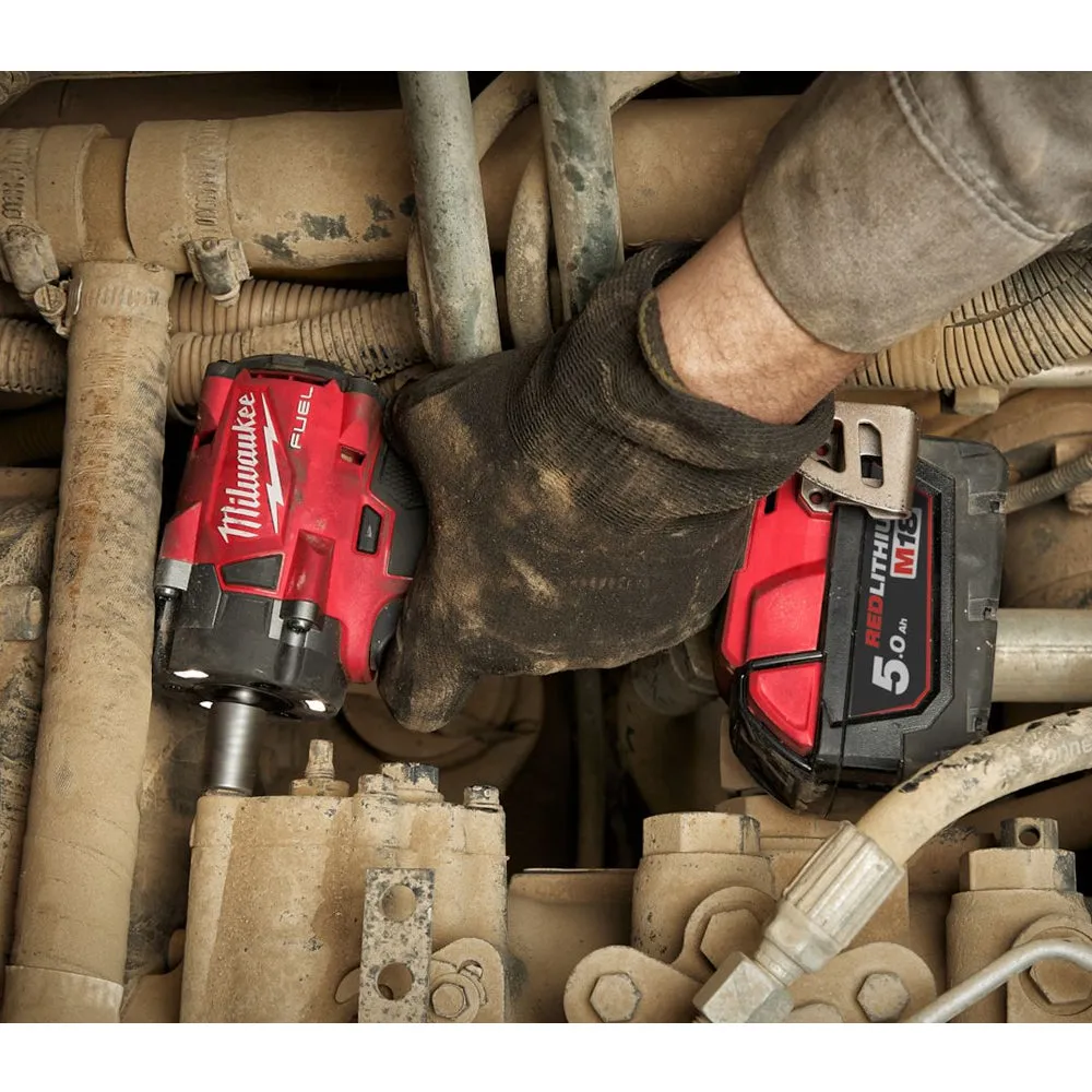 Milwaukee M18FIW2F38-502X 18V FUEL Friction Ring Impact Wrench 3/8 with 2 x 5.0AH Batteries & Charger in Case 4933478652