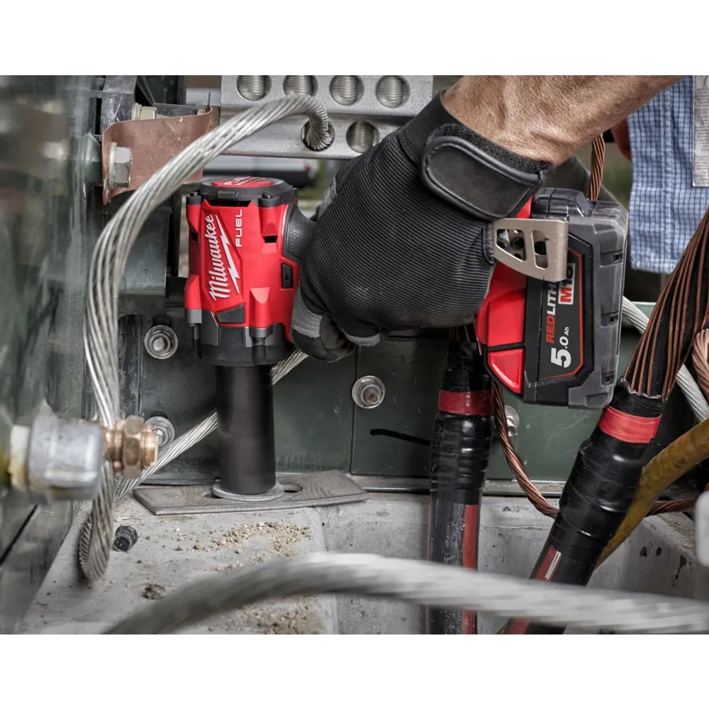 Milwaukee M18FIW2F38-502X 18V FUEL Friction Ring Impact Wrench 3/8 with 2 x 5.0AH Batteries & Charger in Case 4933478652