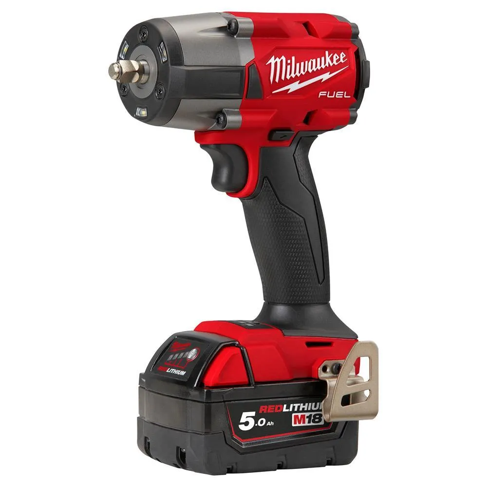 Milwaukee M18FMTIW2F38-502X 18V Fuel Brushless 3/8 Impact Wrench with 2 x 5.0Ah Batteries Charger & Case 4933479405