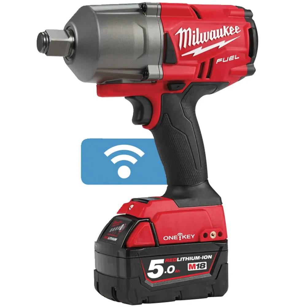 Milwaukee M18ONEFHIWF34-502B 18V FUEL 3/4 Impact Wrench with 2 x 5.0Ah Battery & Charger in Case