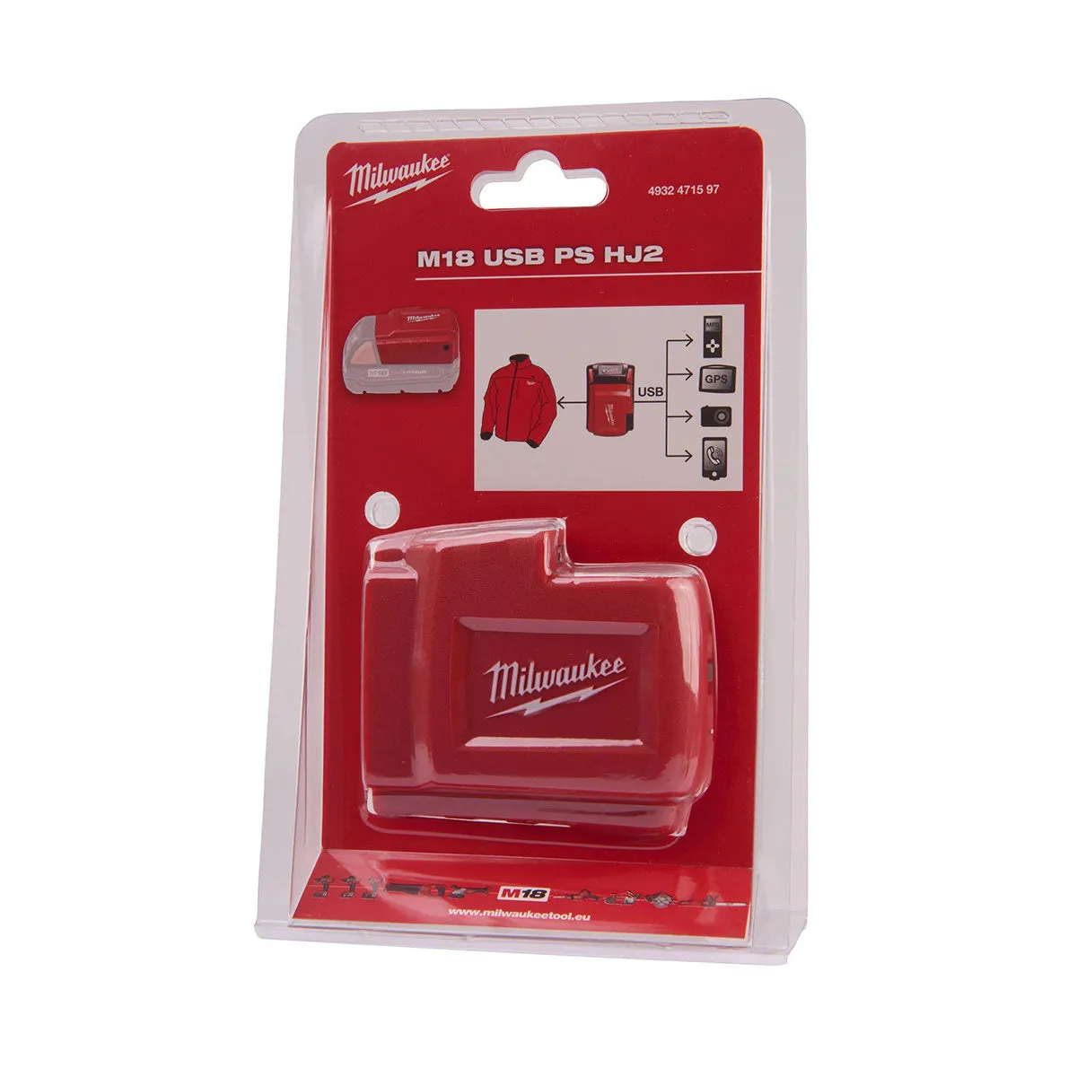 Milwaukee M18USBPSHJ2 USB Power Source Controller for System Attachments 4932471597