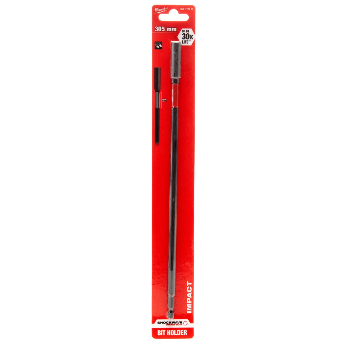 Milwaukee Magnetic Bit Holder 305mm 12 Shockwave Impact Duty 4932472066