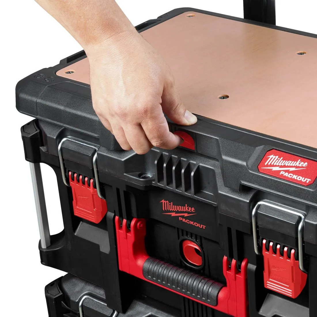 Milwaukee Packout 3 Drawer Tool Box with 2 Drawer Tool Box & Vice Mountable Top