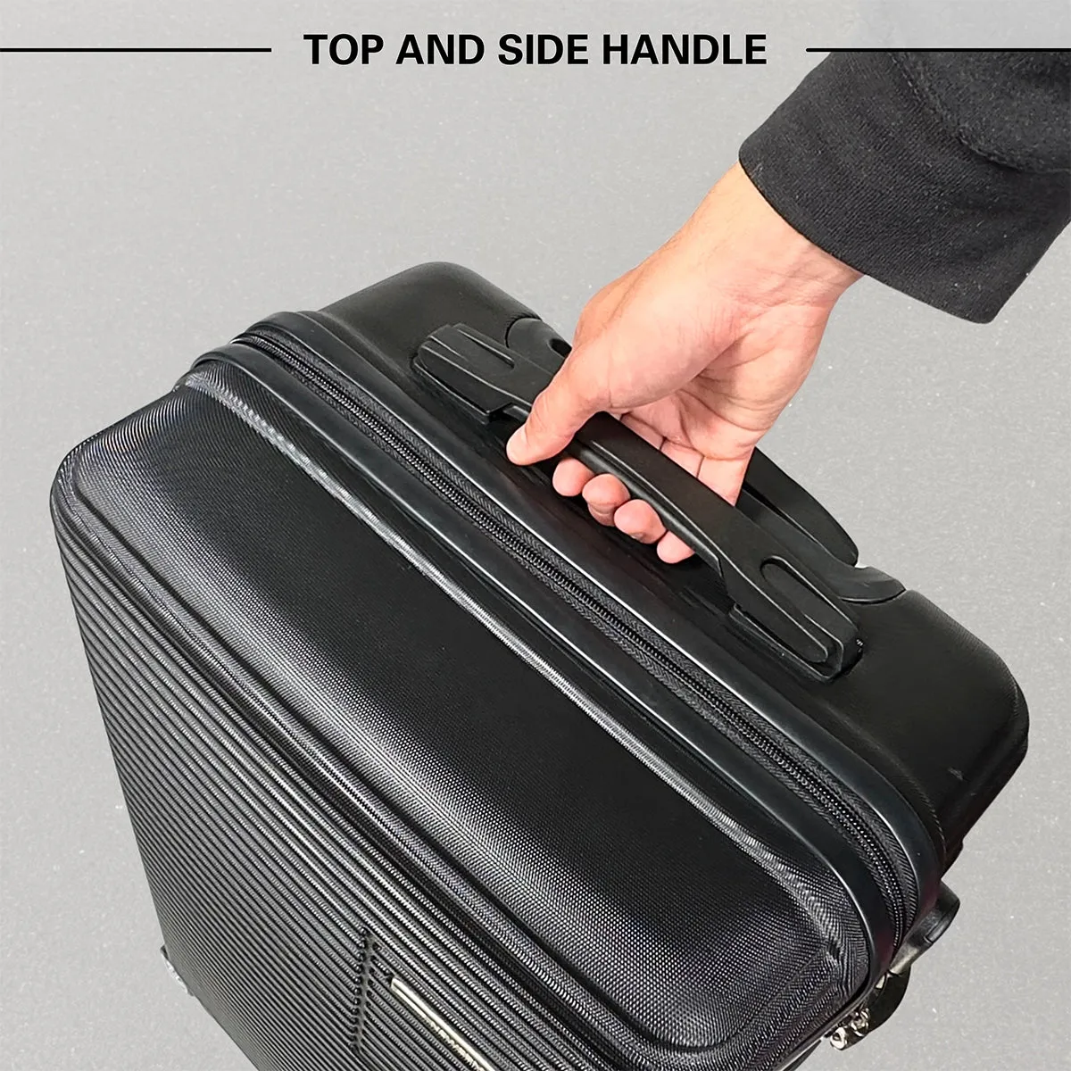Newcom Hard Shell Trolley Suitcase 20/24/28 Set of 3 Black