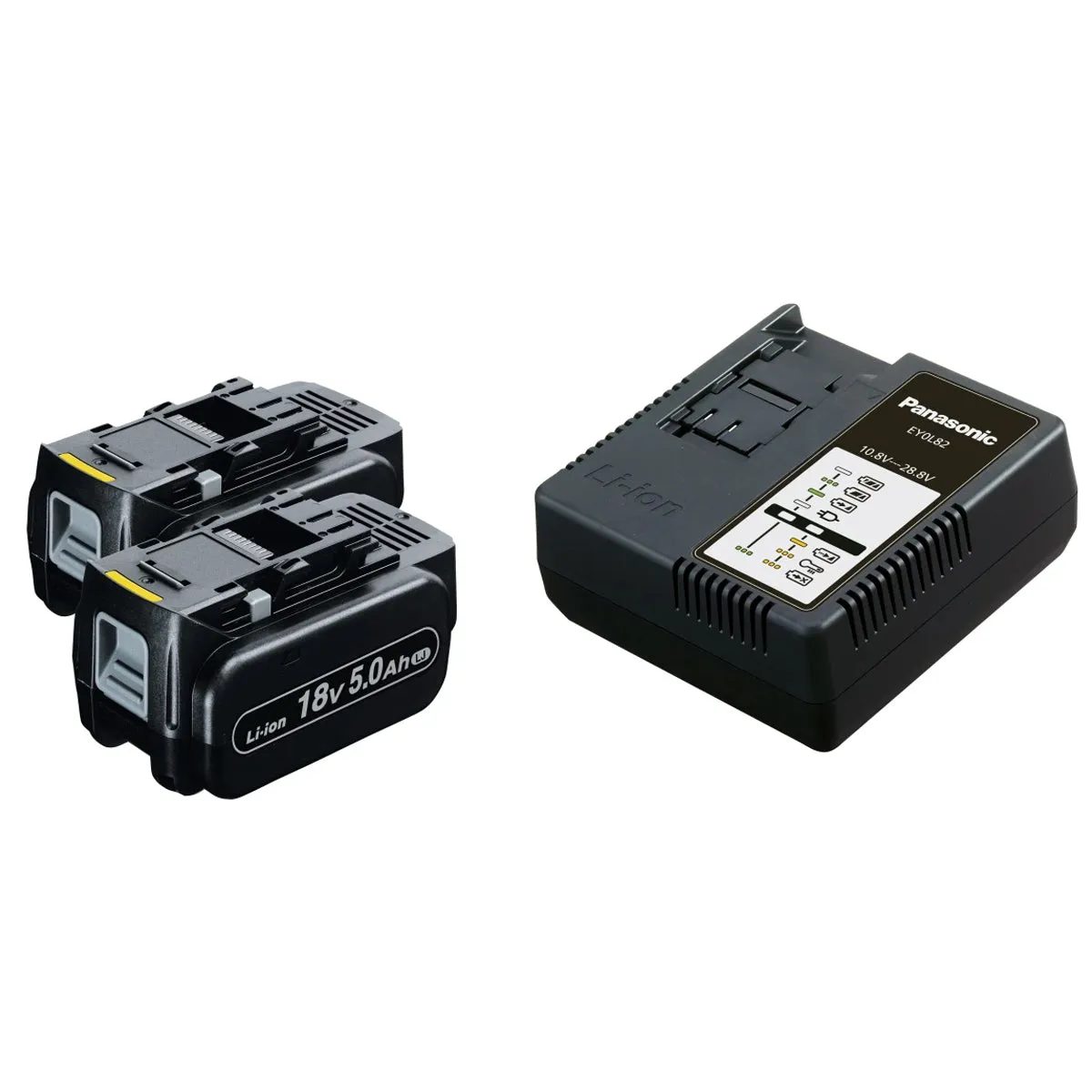 Panasonic PAN7552LJ EY7552 18V Heavy-Duty Impact Wrench 2 x 5.0Ah Li-ion Batteries & Charger With Case