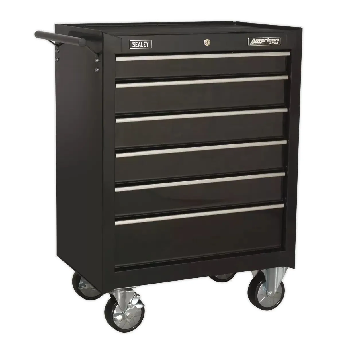 Sealey AP22BSTACK Topchest. Mid-Box & Rollcab 14 Drawer Stack Black