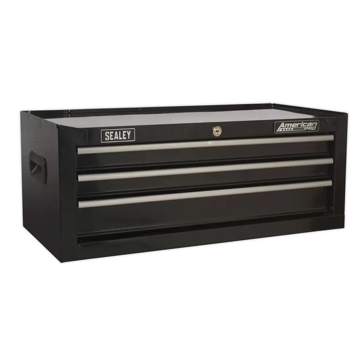 Sealey AP22BSTACK Topchest. Mid-Box & Rollcab 14 Drawer Stack Black