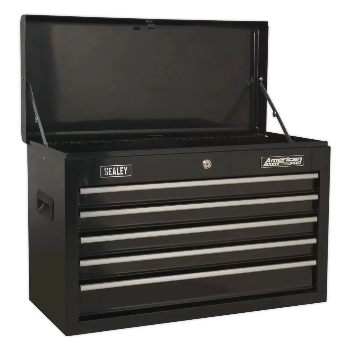 Sealey AP22BSTACK Topchest. Mid-Box & Rollcab 14 Drawer Stack Black