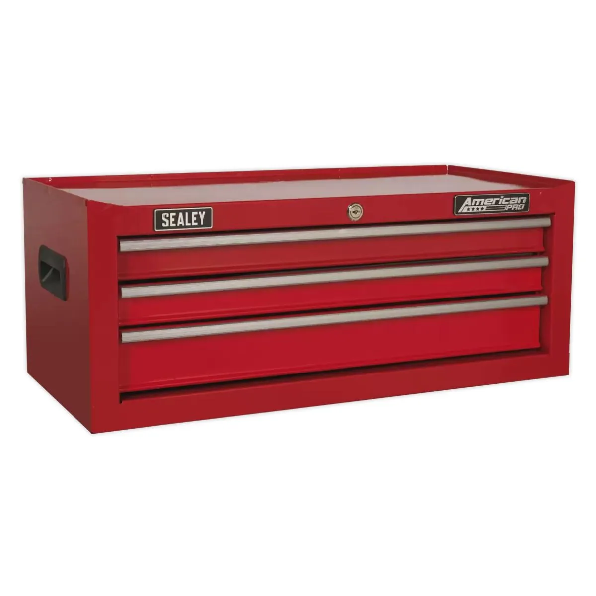 Sealey AP22STACK Topchest. Mid-Box & Rollcab 14 Drawer Stack Red