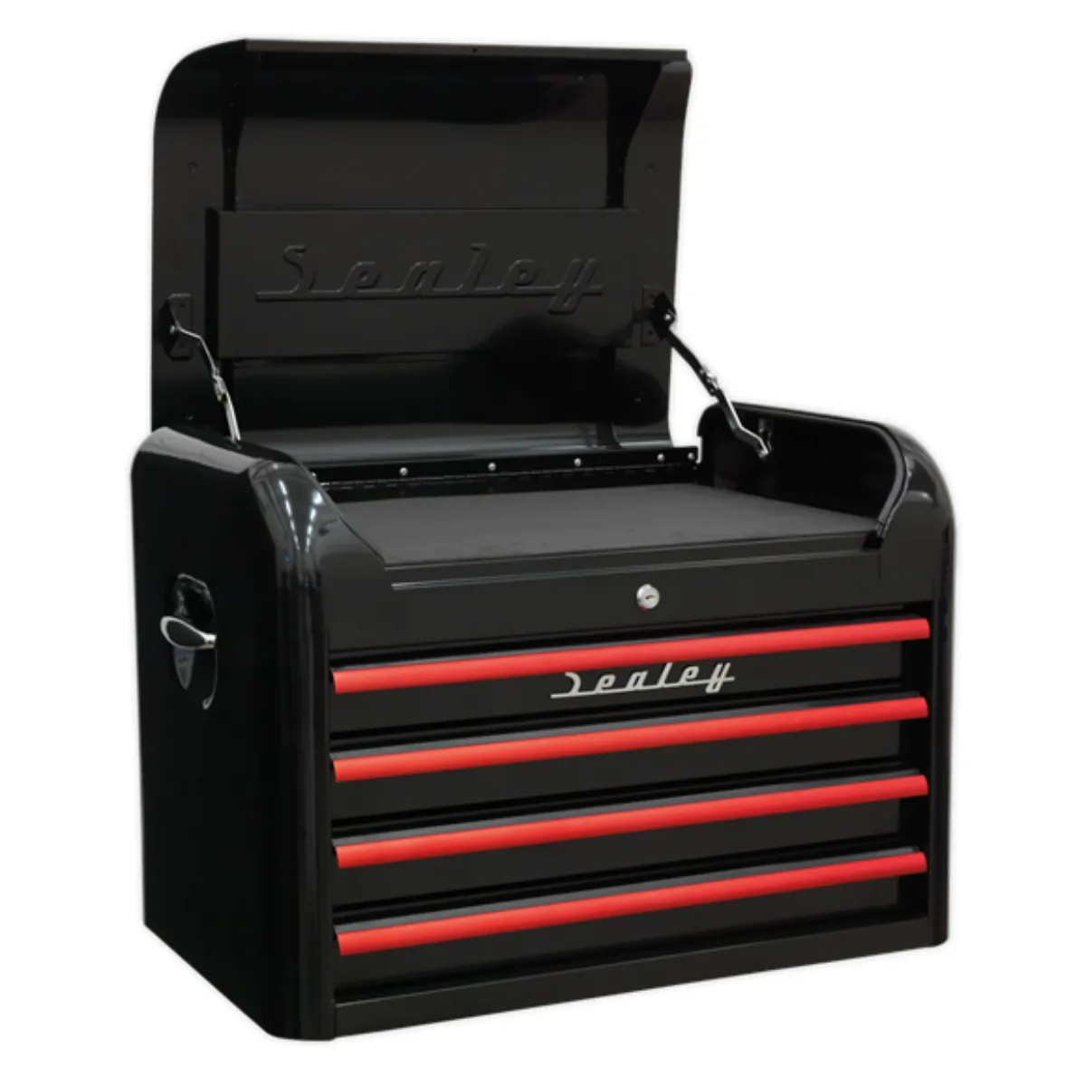 Sealey AP28COMBO2BR 10 Drawer Retro Style Rollcab Black and Red