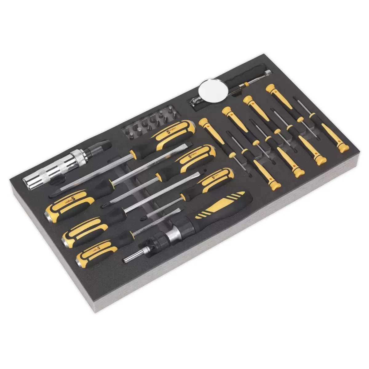 Sealey AP35TBCOMBO Tool Chest Combo 16 Drawer Black/Grey 468pc Tool Kit