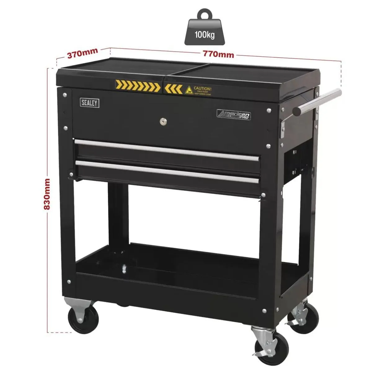 Sealey AP705MB Mobile Tool & Parts Trolley Black