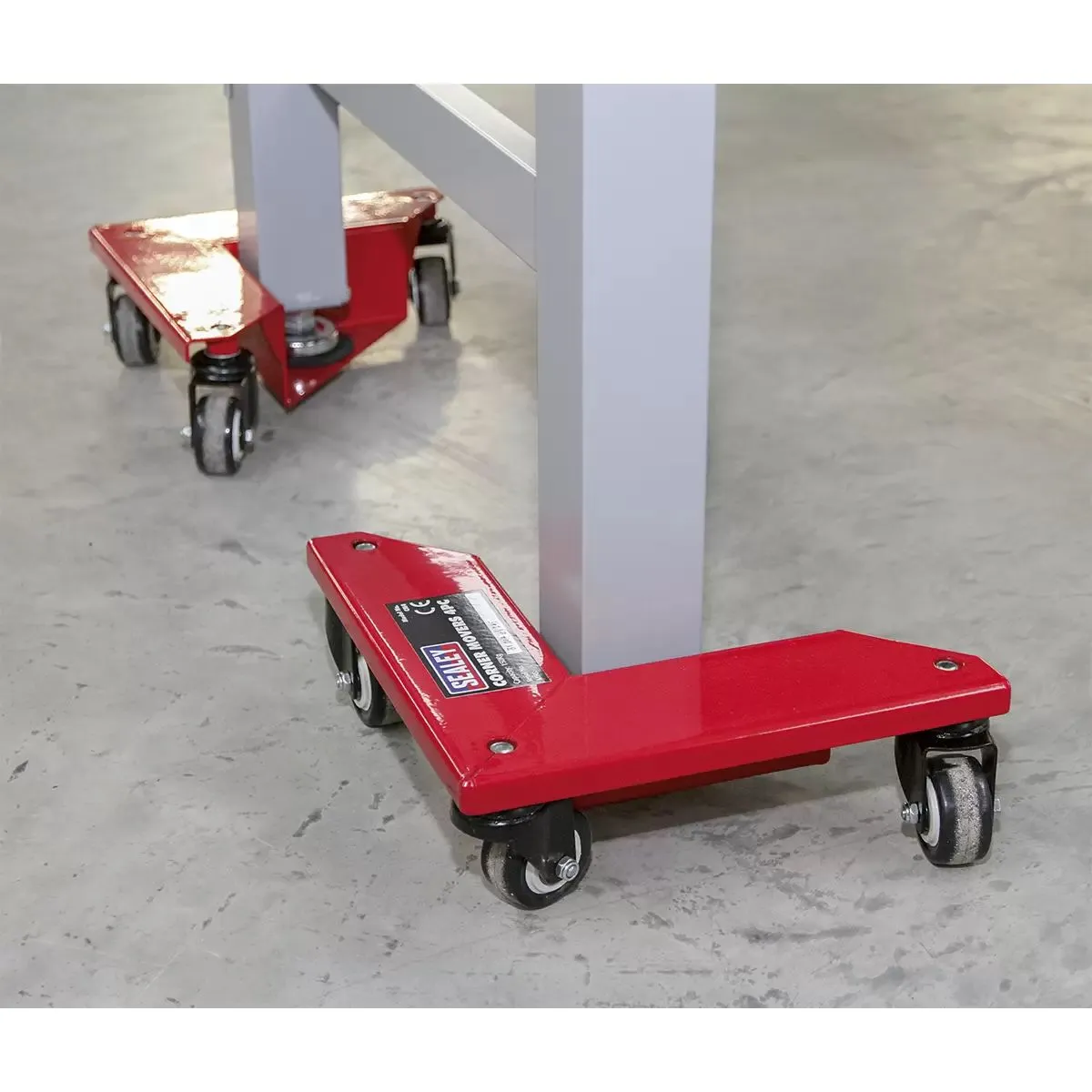 Sealey CM4 Corner Transport Dollies Set of 4-150kg Capacity