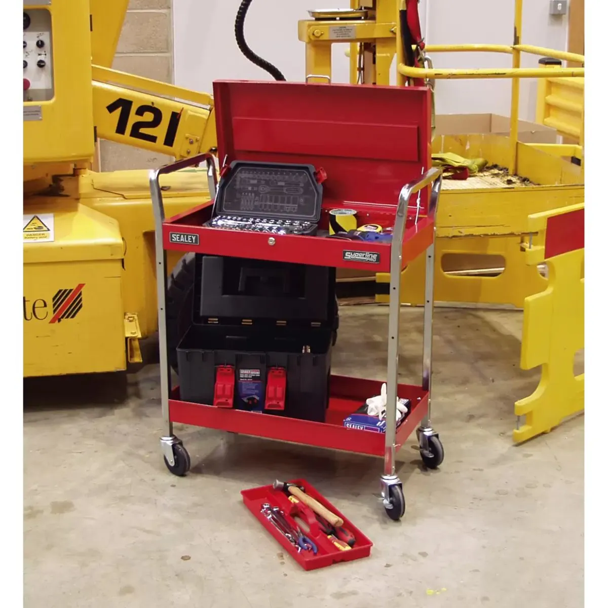 Sealey CX104 2-Level Heavy-Duty Trolley with Lockable Top