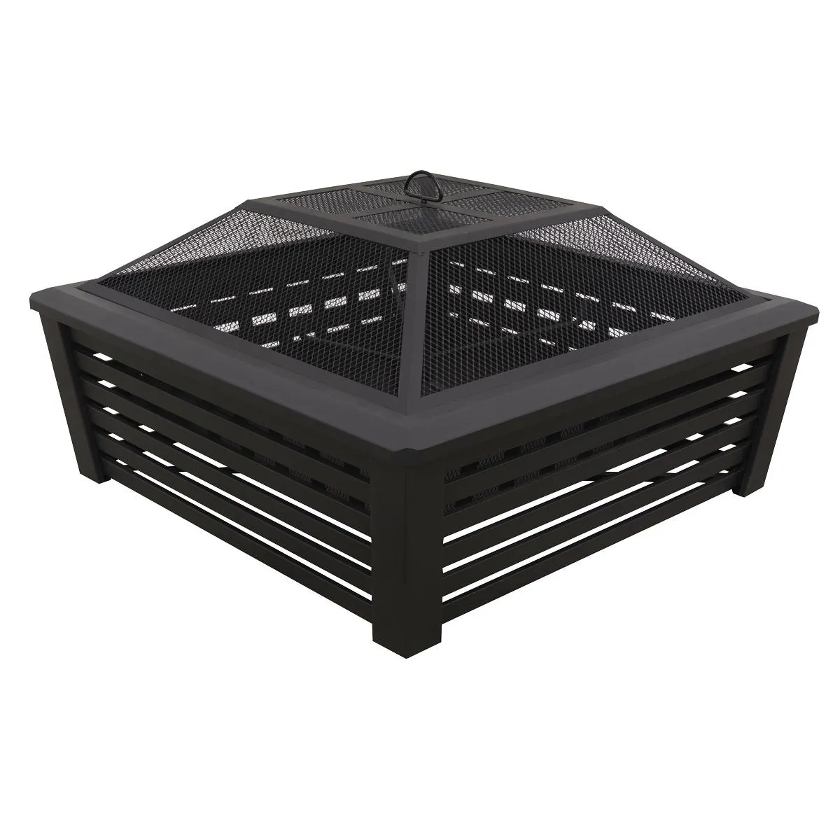 Sealey DG43 Dellonda 35 Black Square Outdoor Fire Pit