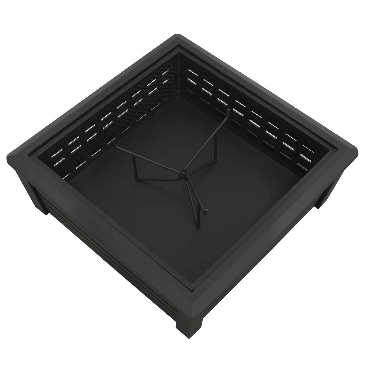 Sealey DG43 Dellonda 35 Black Square Outdoor Fire Pit