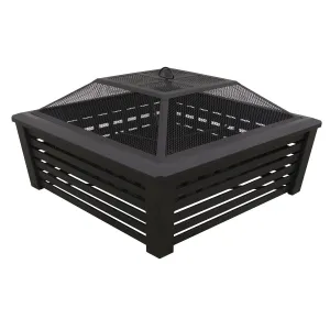 Sealey DG43 Dellonda 35 Black Square Outdoor Fire Pit