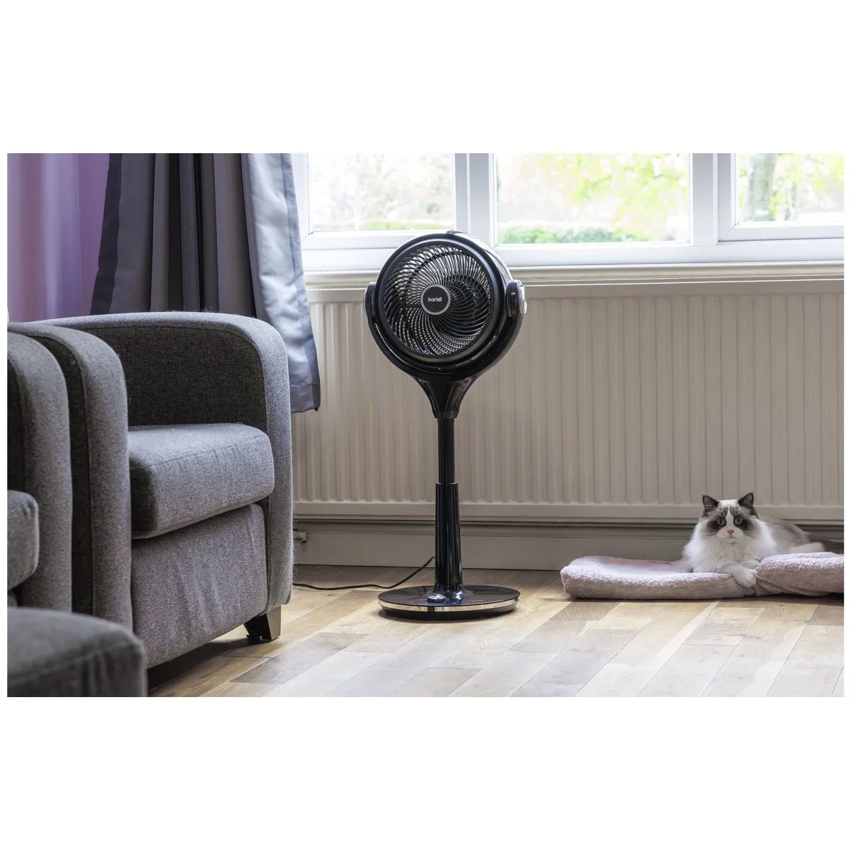Sealey DH143 Baridi Pedestal Fan with Remote Control 10 Black 230V