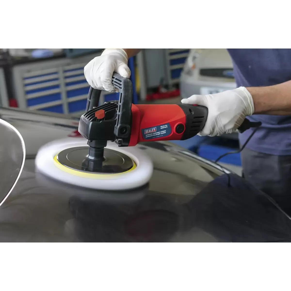 Sealey MS875PS Sander/Polisher 180mm Variable Speed 1200W/230V