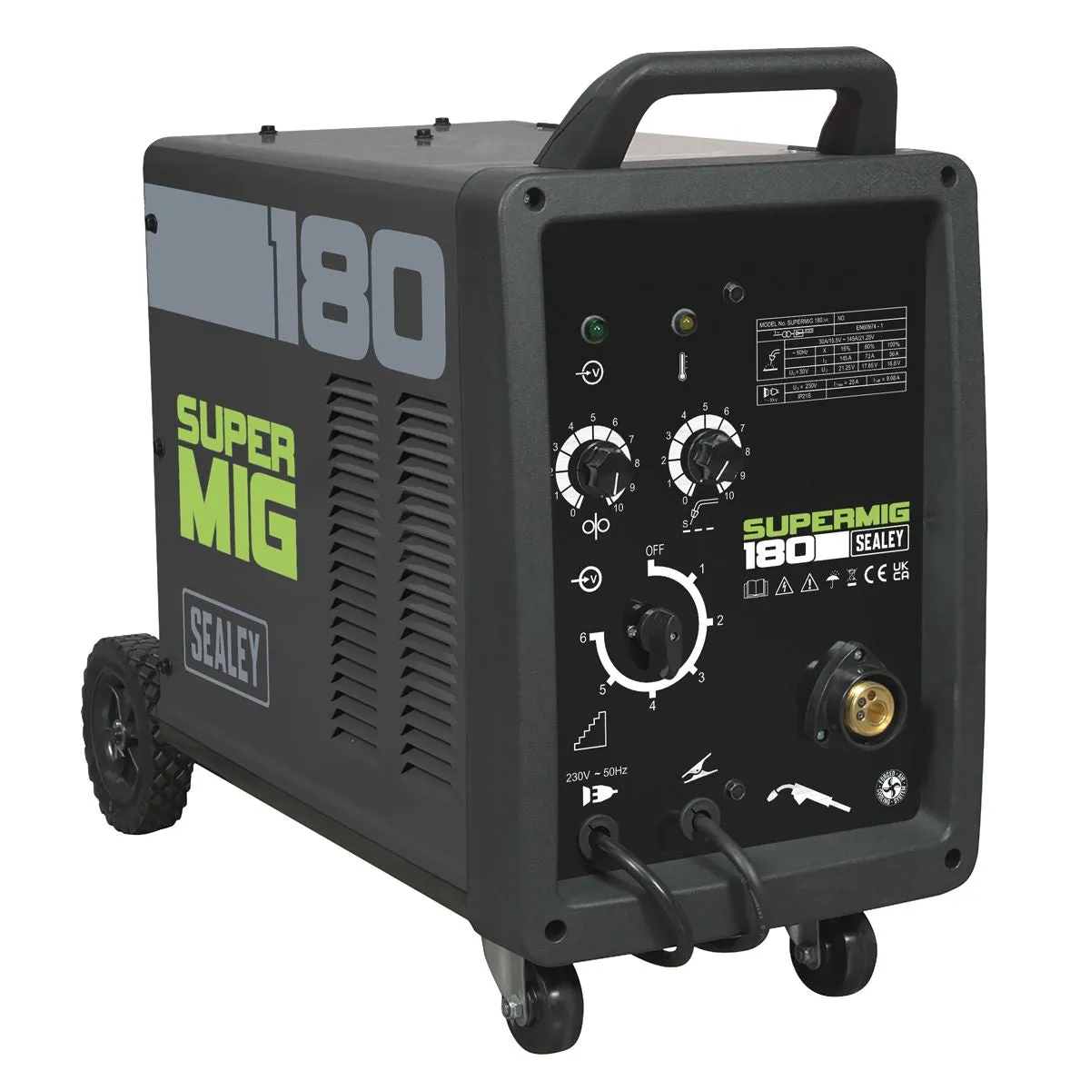 Sealey SUPERMIG180 180A Professional MIG Welder with Binzel Euro Torch 230V