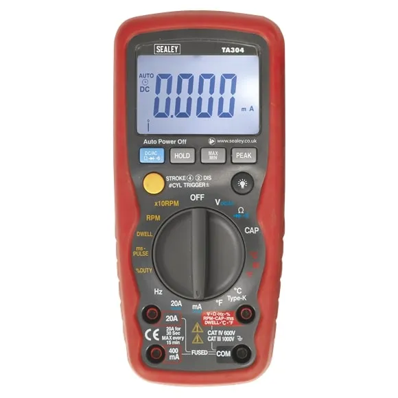 Sealey TA304 Digital Automotive Analyser 15 Function with IC/IR
