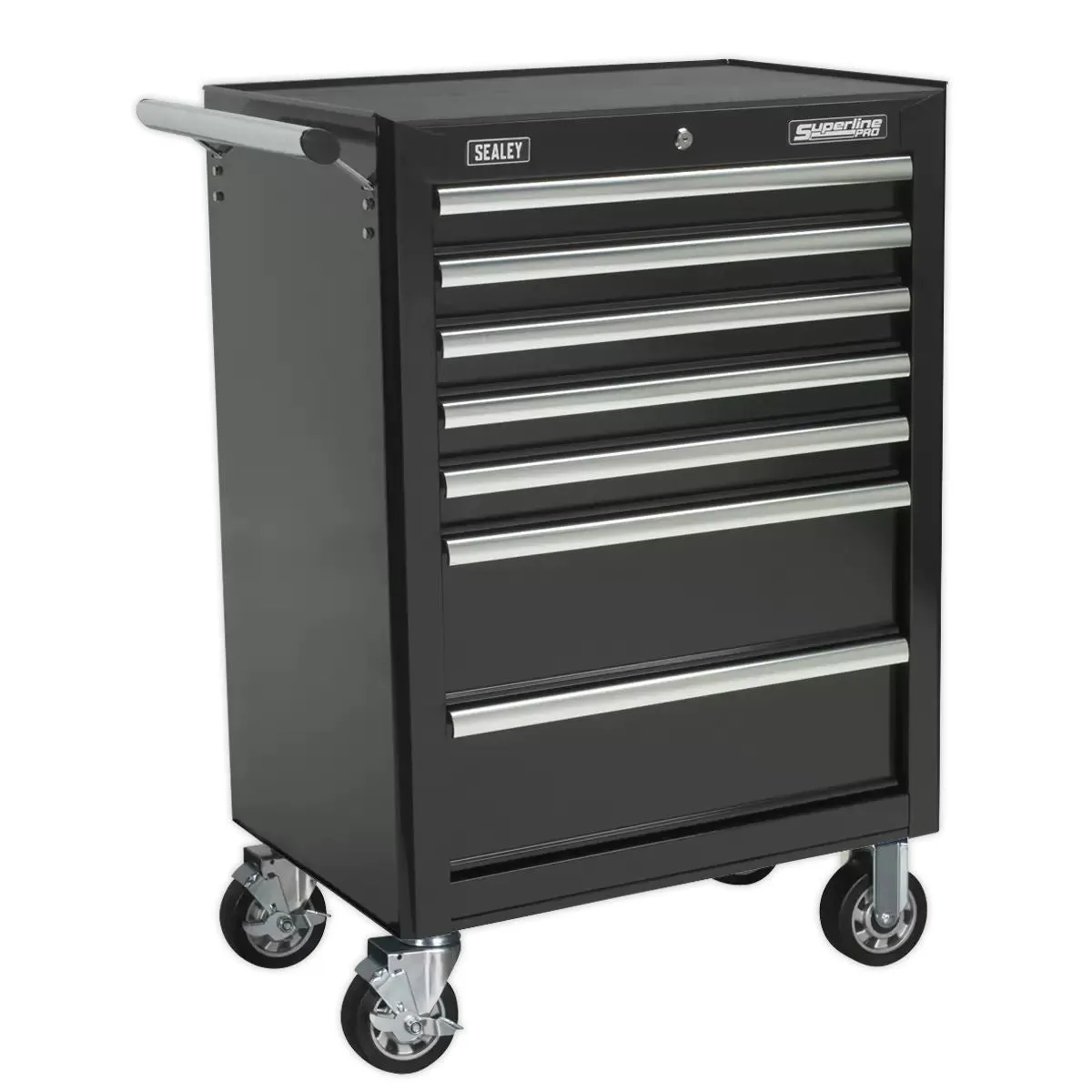 Sealey TBTPCOMBO2 Tool Chest Combination 14 Drawer with Ball Bearing Slides Black & 446pc Tool Kit