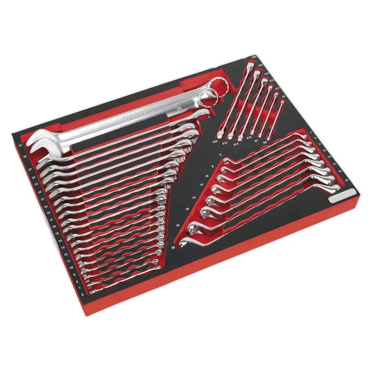 Sealey TBTPCOMBO2 Tool Chest Combination 14 Drawer with Ball Bearing Slides Black & 446pc Tool Kit
