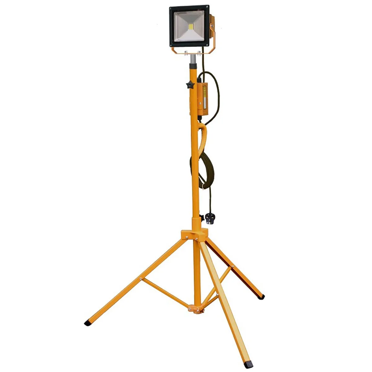 Spectre 230V HD 30W LED Floodlight with 5m Cable. 2 x 13A Outlet and 13A Plug SP-17185