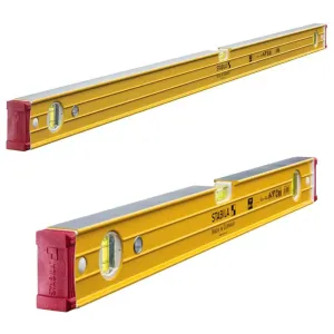 Stabila 96-2 Double Plumb Ribbed Box Level Twin Pack 60cm   120cm